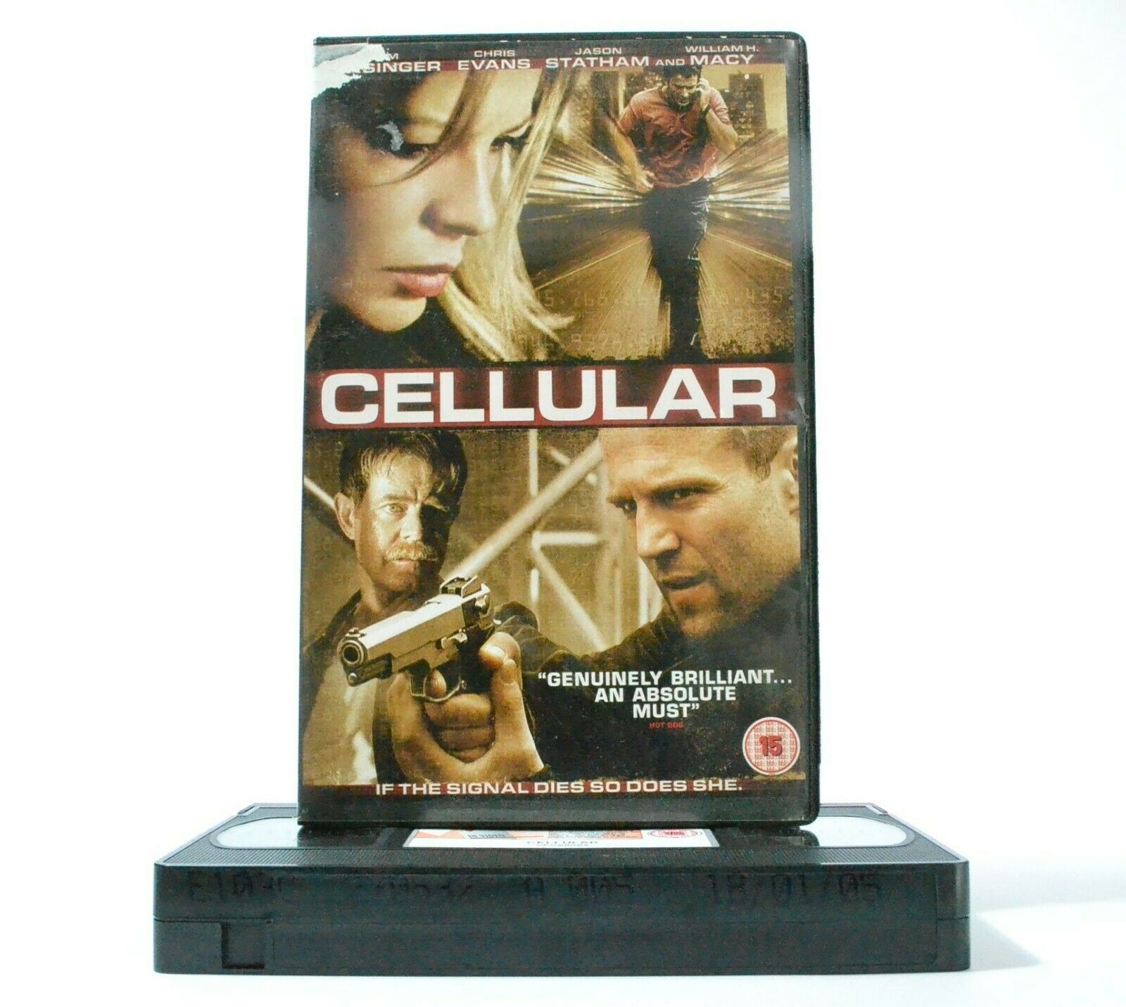 Cellular: K.Basinger/J.Statham/C.Evans - Crime Thriller (2004) - Large Box - VHS-