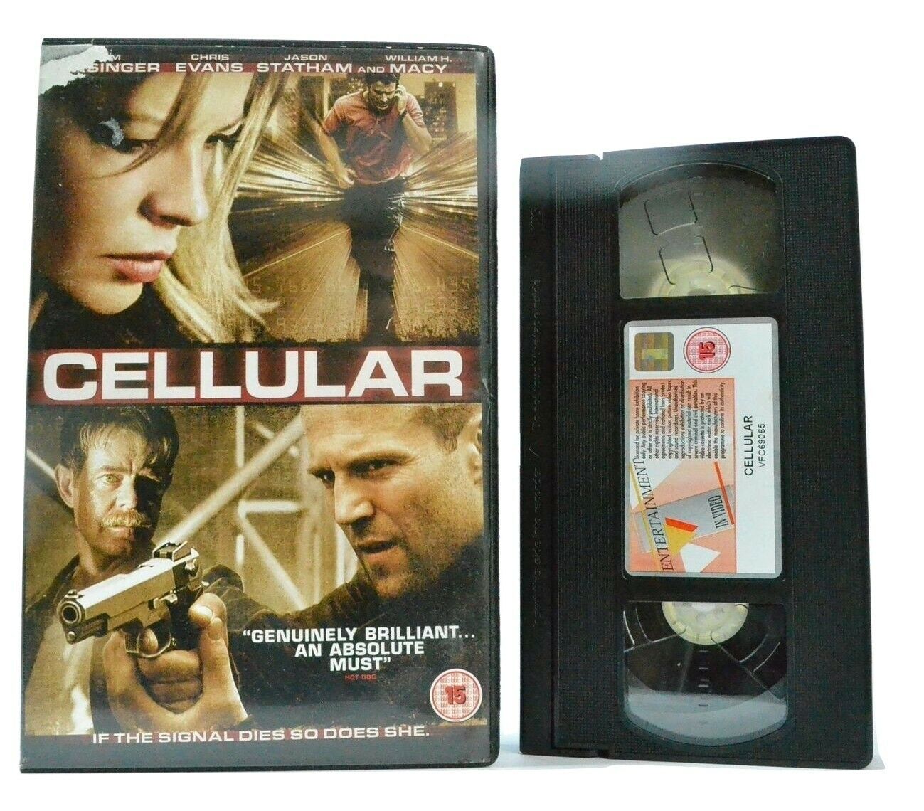 Cellular: K.Basinger/J.Statham/C.Evans - Crime Thriller (2004) - Large Box - VHS-