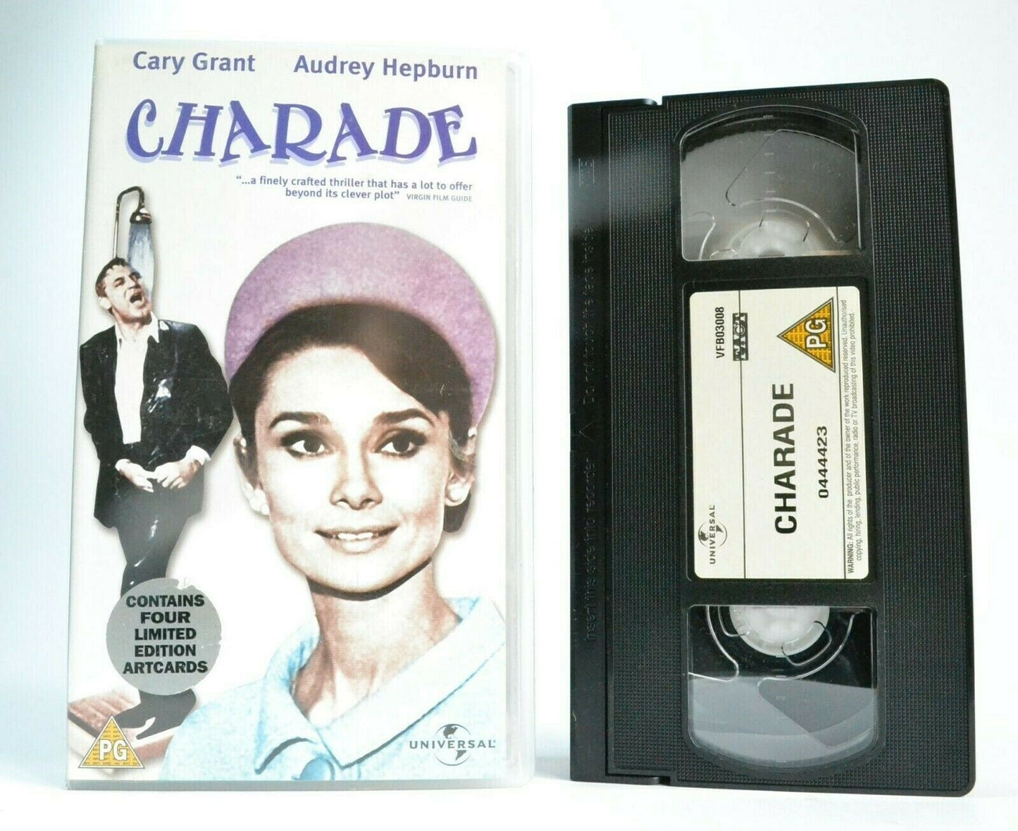 Charade [Postcards Included]: (1966) Thriller - Cary Grant/Audrey Hepburn - VHS-