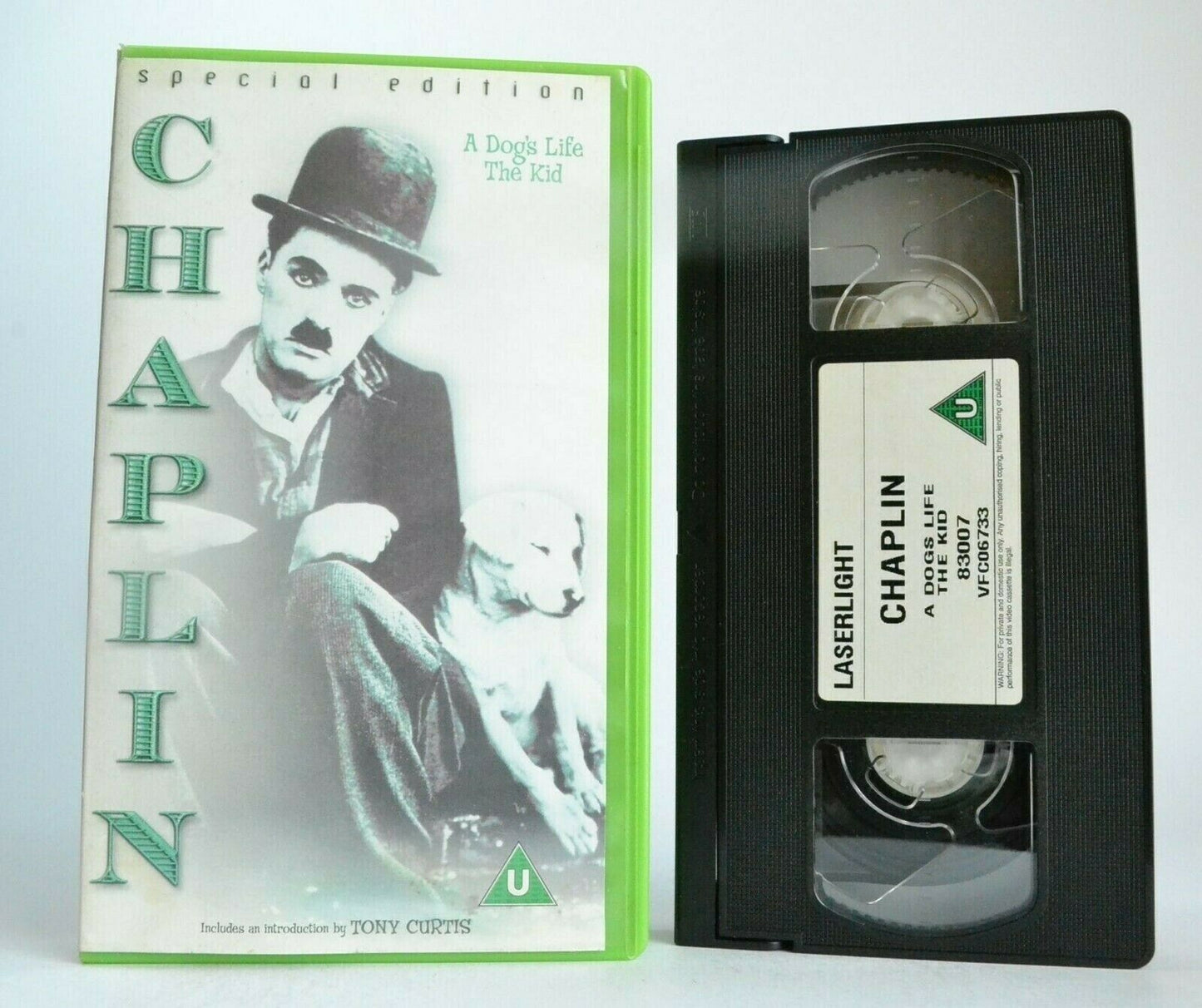 Charlie Chaplin: A Dog's Life / The Kid - [Tony Curtis] - Silent Comedy - VHS-