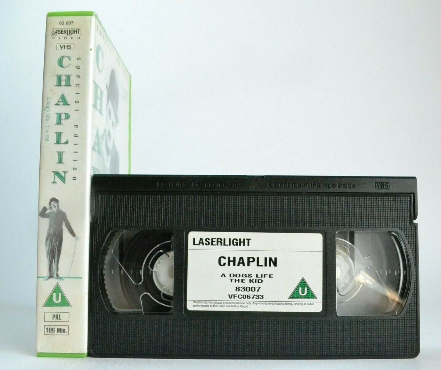 Charlie Chaplin: A Dog's Life / The Kid - [Tony Curtis] - Silent Comedy - VHS-