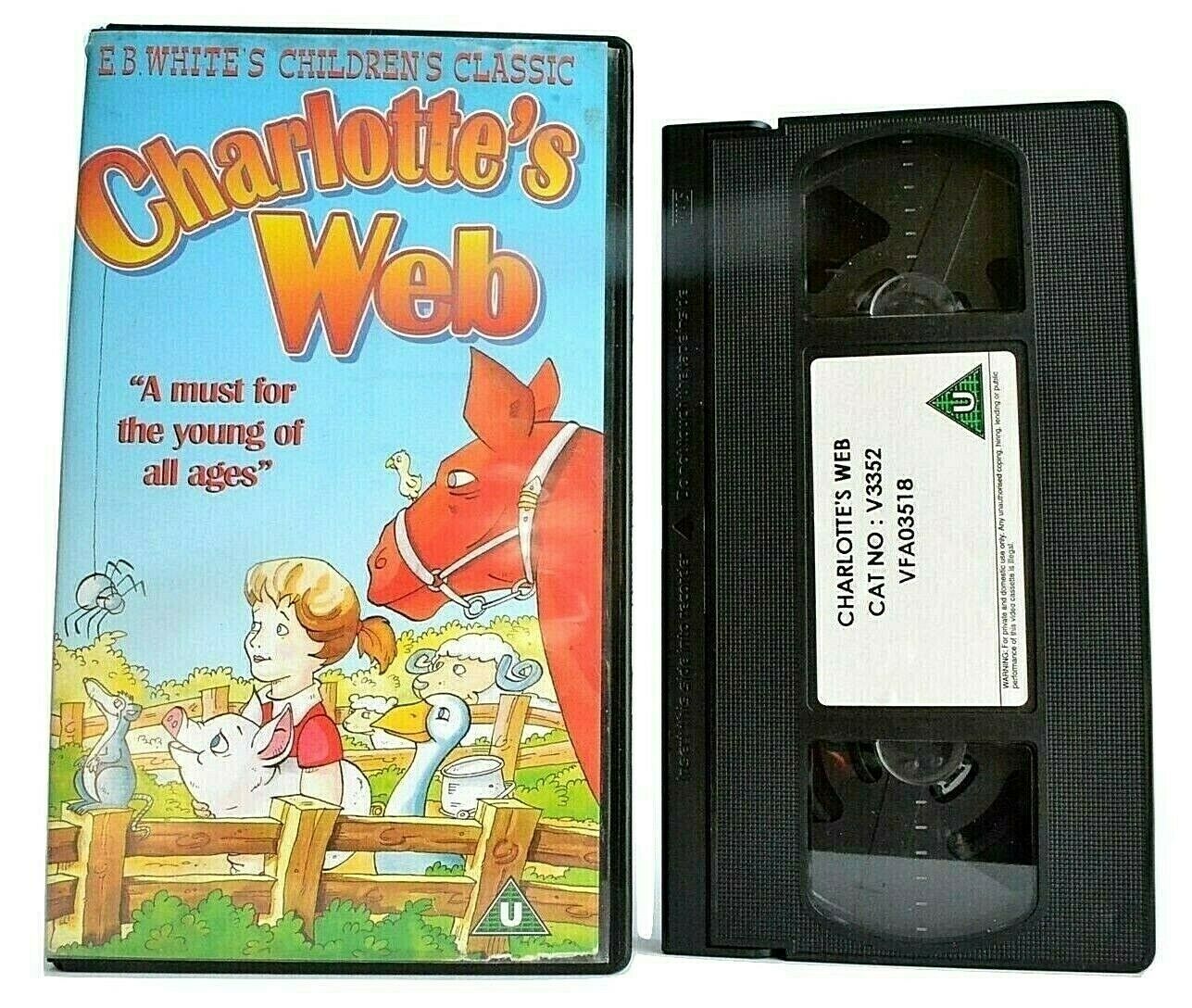 Charlotte's Web (1973); [E.B.White] - Animated Musical - Children's - Pal VHS-