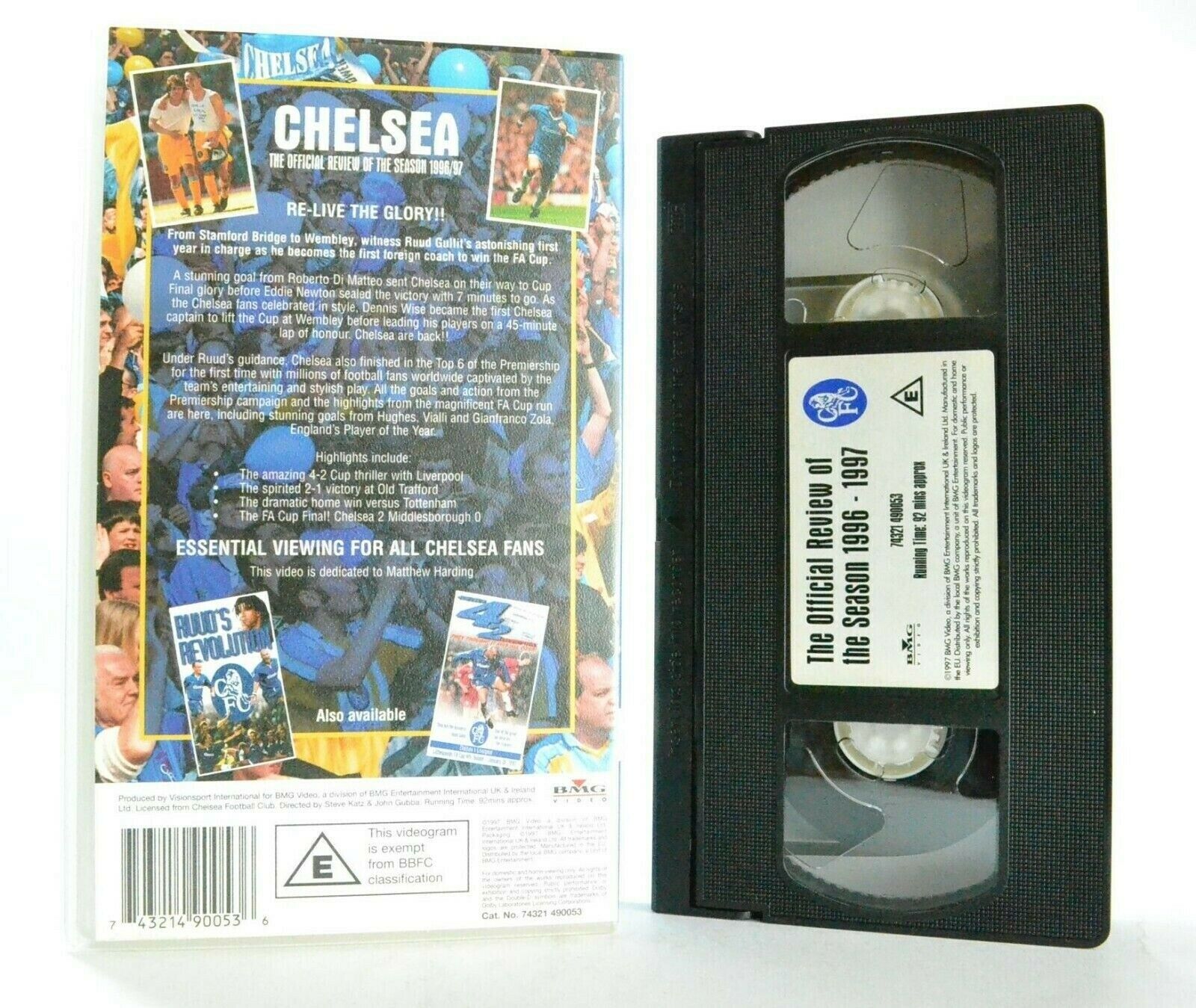 Chelsea FC: 1996/97 Season Review - FA Cup Special - Football - Sports - Pal VHS-