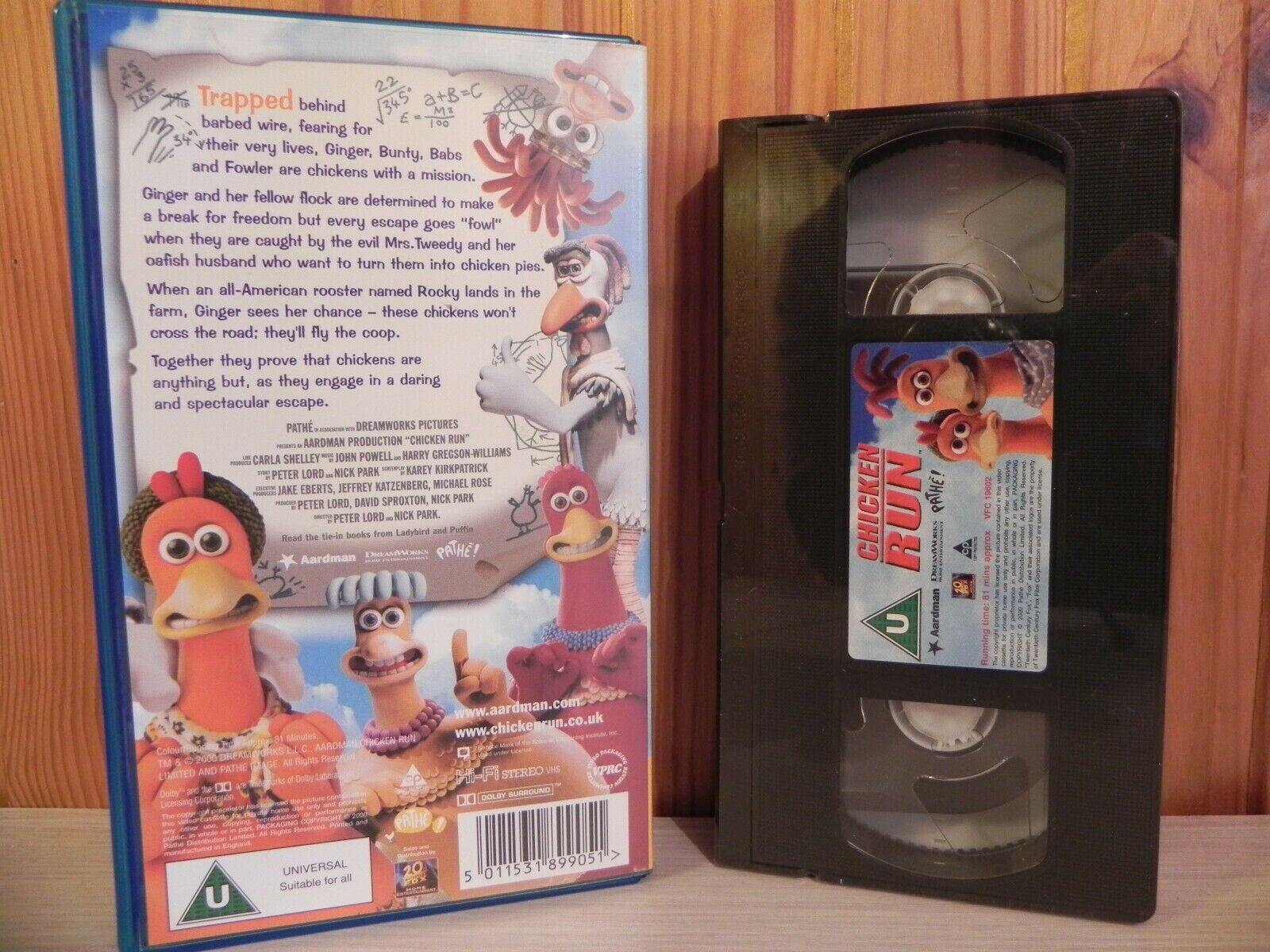 Chicken Run: Walt Disney Studios (2000) - Brand New Sealed - Children's - VHS-