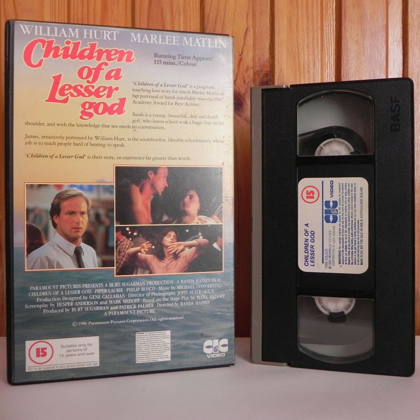 Children Of A Lesser God - Large Box - CIC Video - Romance - William Hurt - VHS-