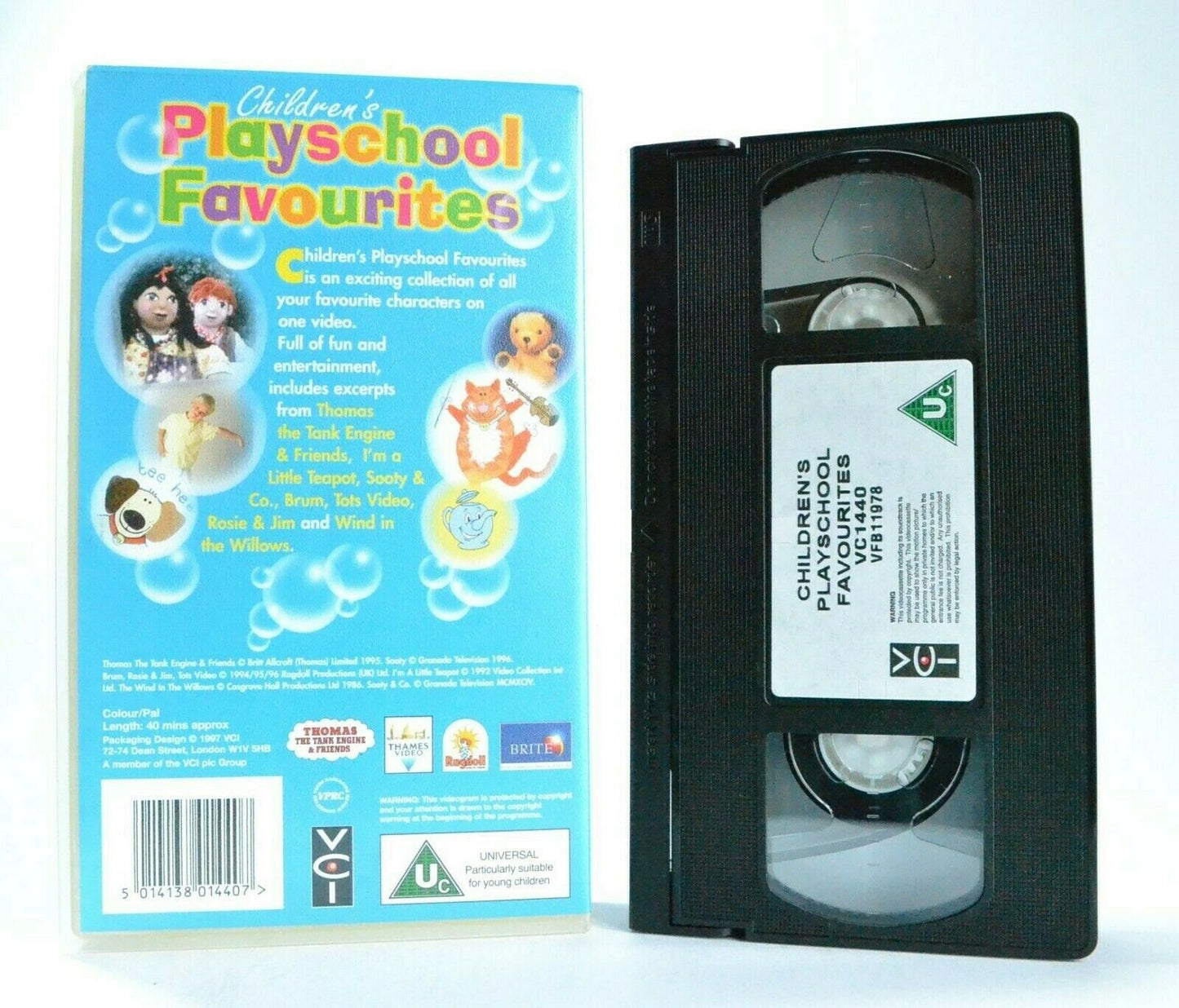 Children's Playschool Favourites: Tots T.V. Thomas, Rosie, Sooty, Brum - Pal VHS-