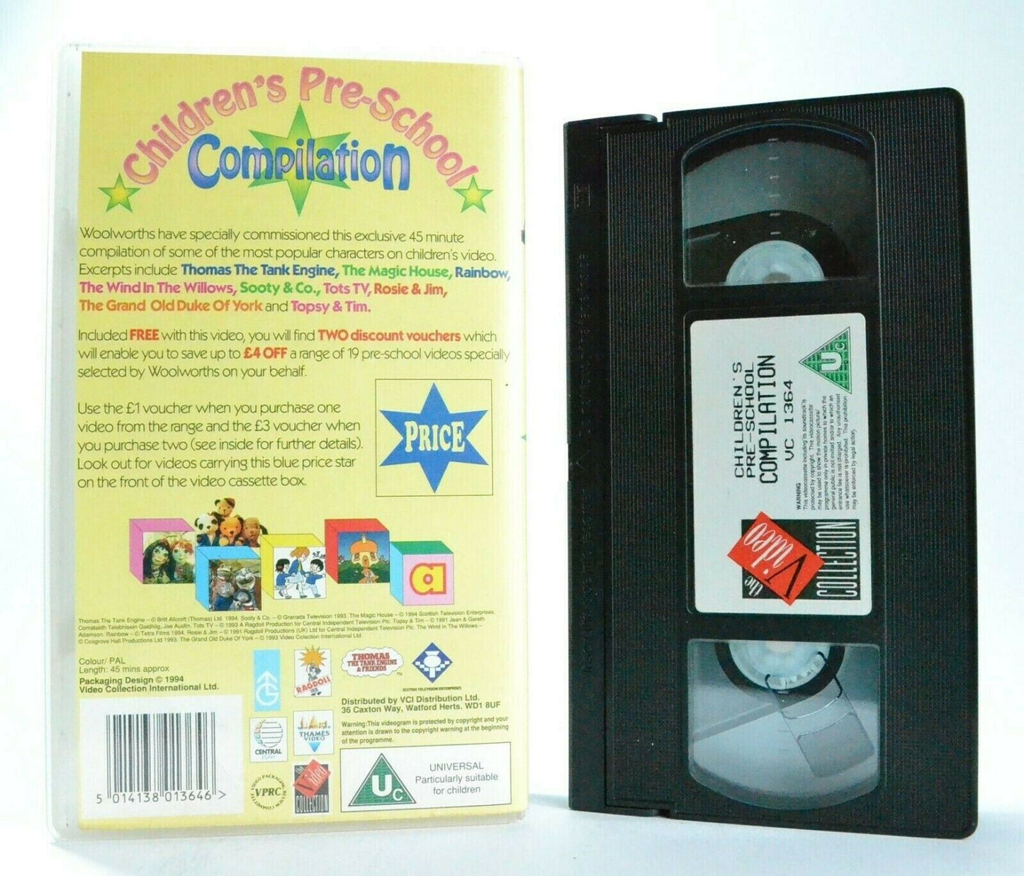 Children's Pre-School Compilation: Thomas, Sooty, Tots T.V., Rosie & Jim - VHS-