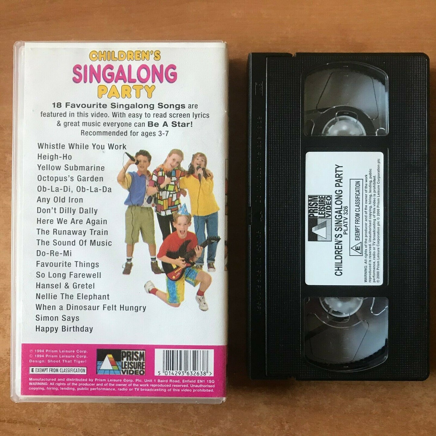 Children's Singalong Party: Karaoke Video - 18 Great Songs - Ages 3-7 - Pal VHS-