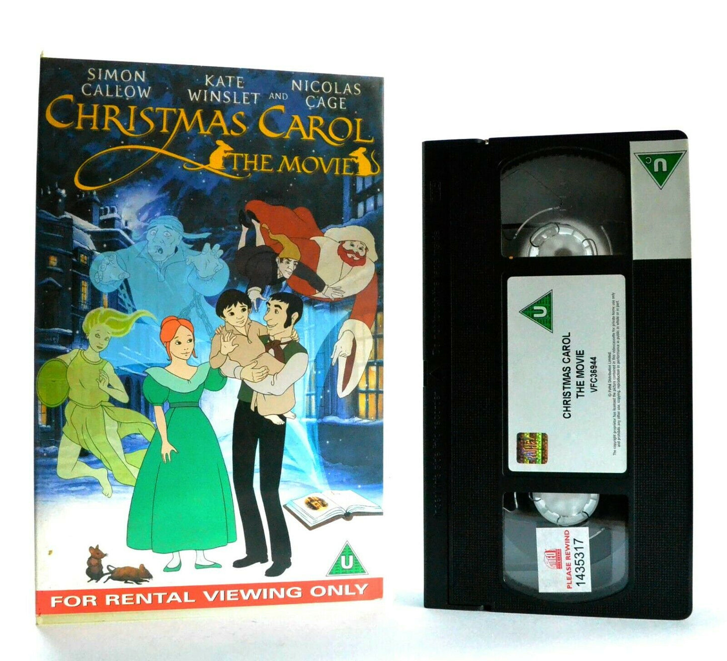 Christmas Carol: Kate Winslet - Nick Cage - C.Dicken's Novel - Large Box - VHS-