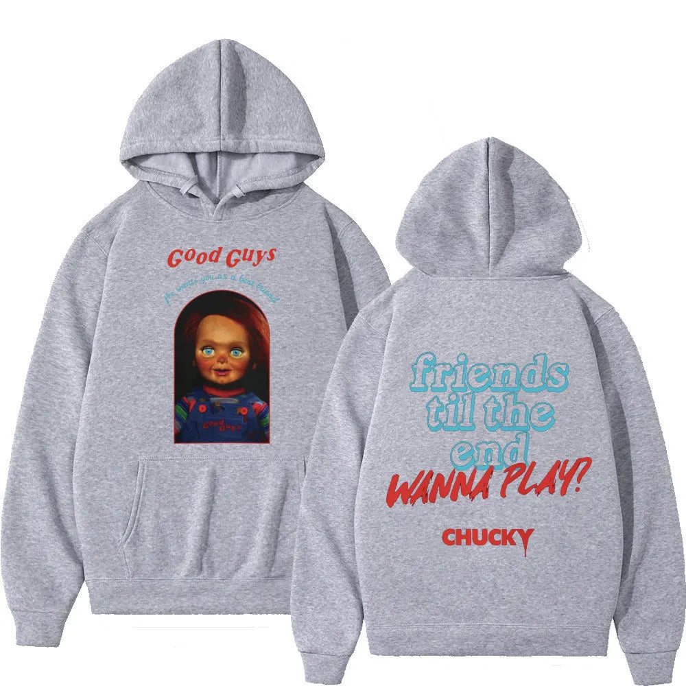 Chucky Hoodie – Child's Play Horror Sweatshirt for Too Big Hoodie Gothic Fashion Fans-Gary-XL-