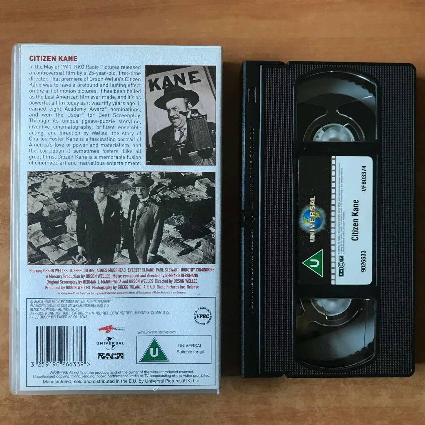 Citizen Kane (1941): Mystery Drama - Orson Welles / Dorothy Comingore - Pal VHS-