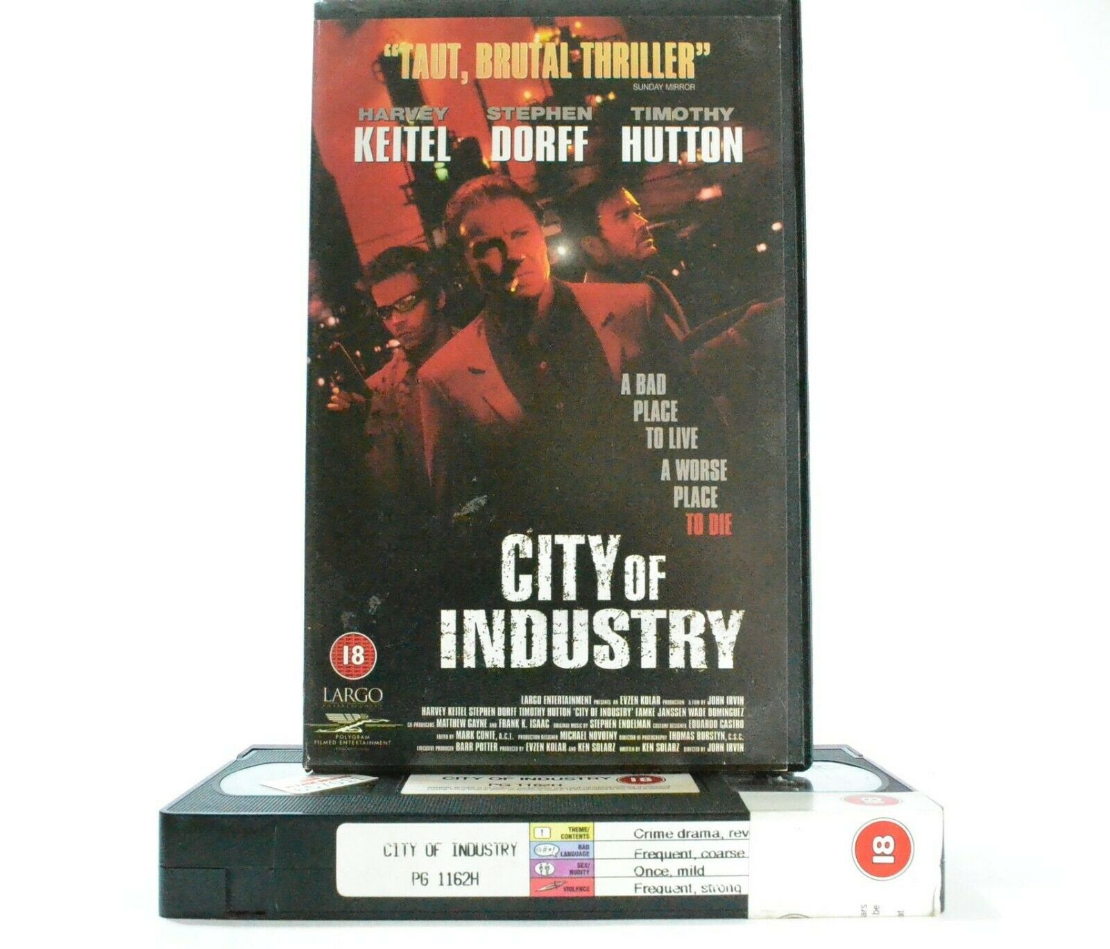 City Of Industry: Neo-Noir Crime Thriller - Large Box - Harvey Keitel - Pal VHS-