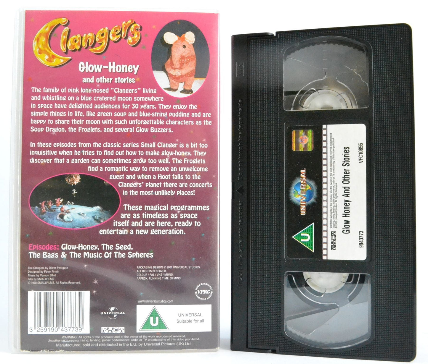 Clangers: Glow-Honey - The Seed - The Music Of The Spheres (1970) Kids - VHS-