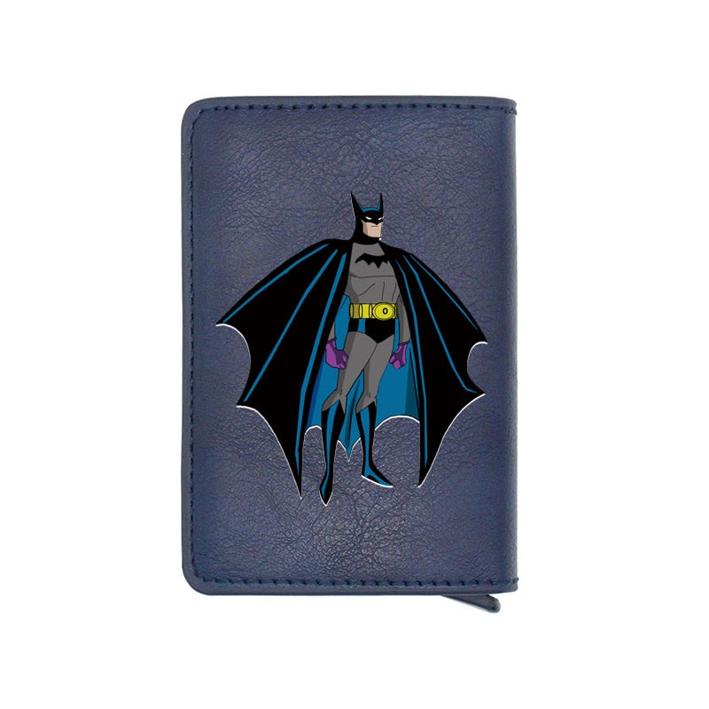 Classic Cool Bat Hero High Quality Digital Printing Leather Card Holder Wallet Men Women Fashion Short Mini Purse Gift-