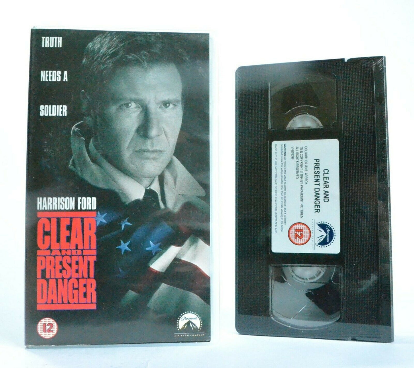 Clear And Present Danger: Harrison Ford - High Octane Action (1994) - Pal VHS-