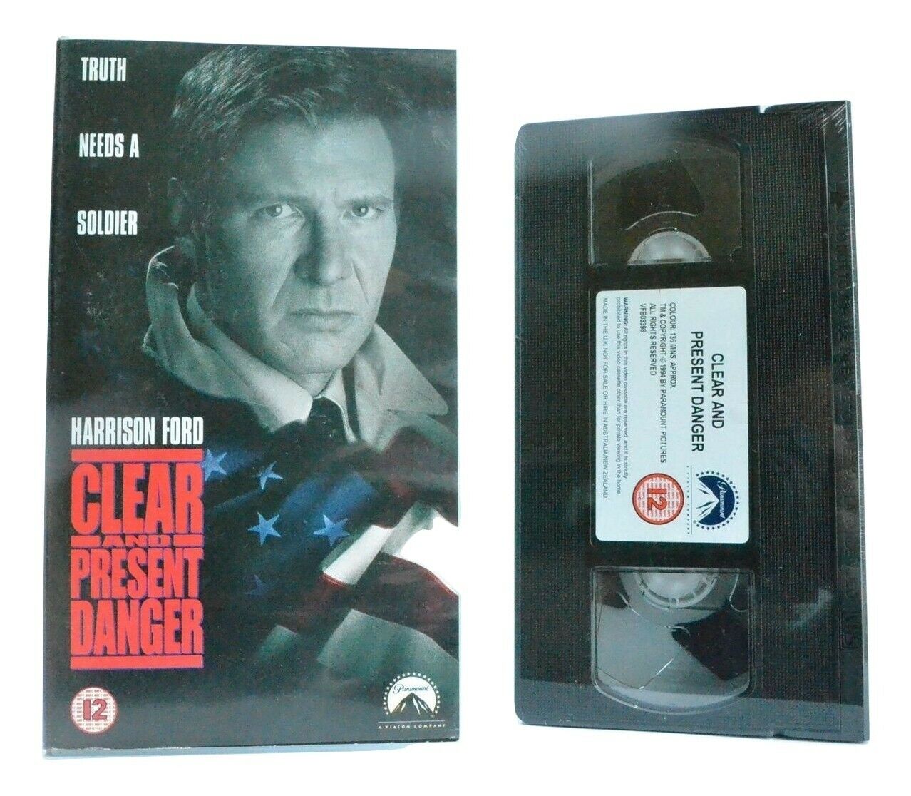 Clear And Present Danger: Harrison Ford - High Octane Action (1994) - Pal VHS-