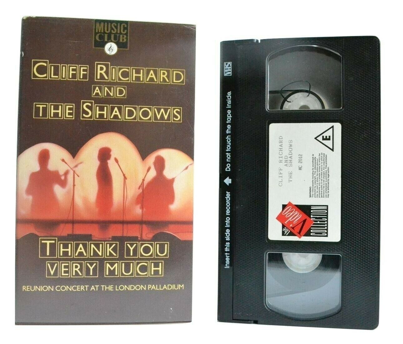 Cliff Richards And The Shadows: Thank You Very Much - Reunion Concert - Pal VHS-