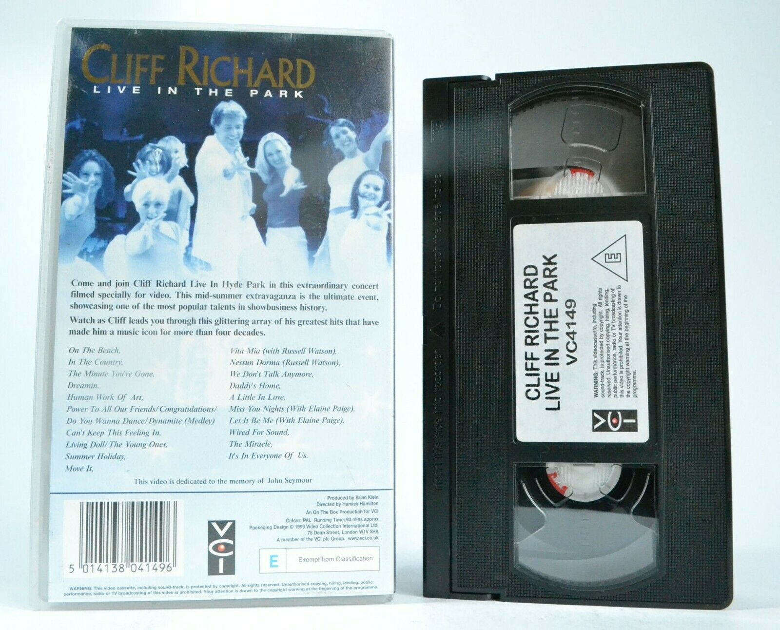 Cliff Richards: Live In The Park - Concert - 20 Greatest Hits - Music - Pal VHS-