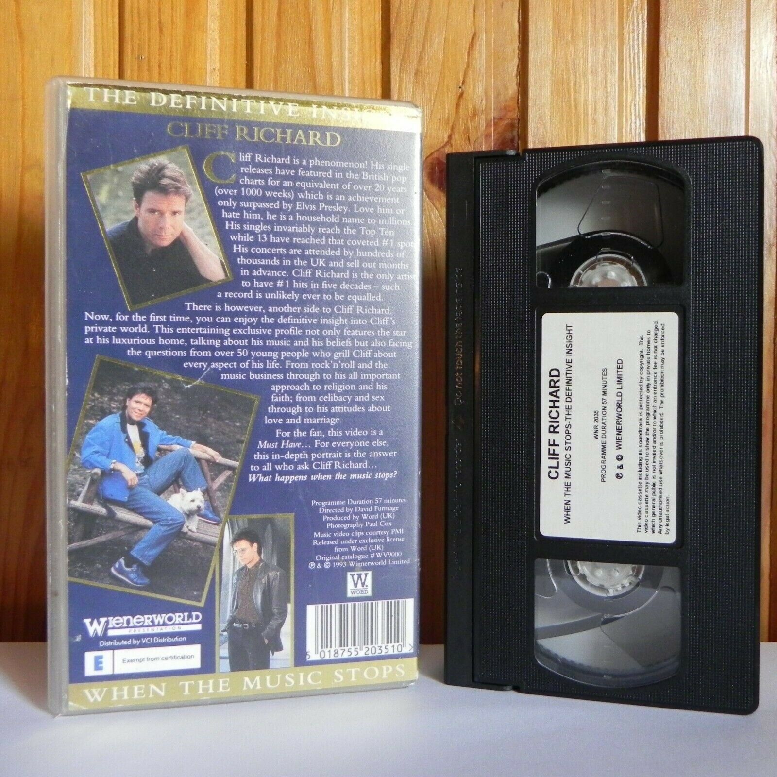 Cliff Richards: The Definitive Insight - When The Music Stops - Pal Video - VHS-