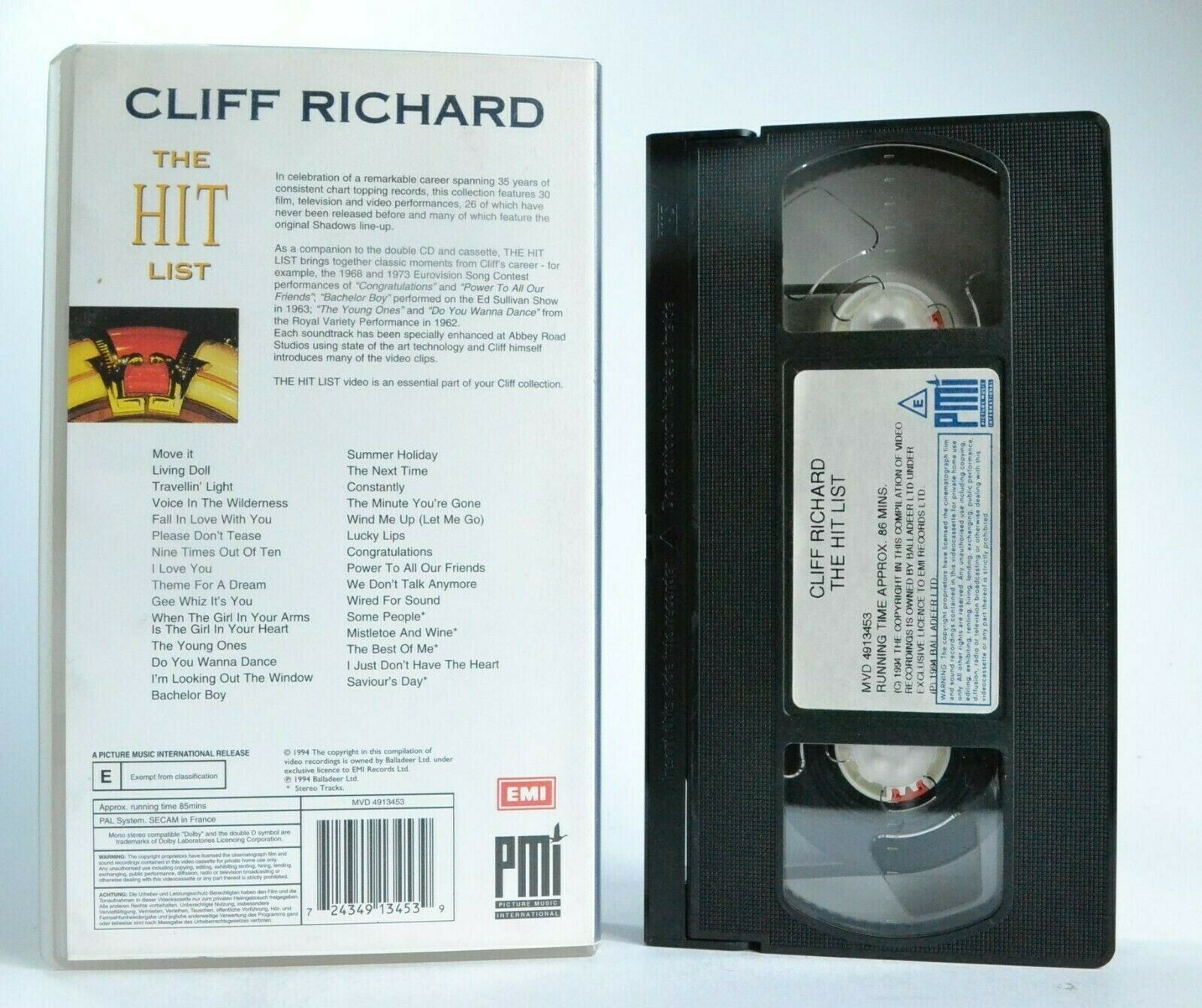 Cliff Richards: The Hit List - The Young Ones - Move It - Some People - Pal VHS-