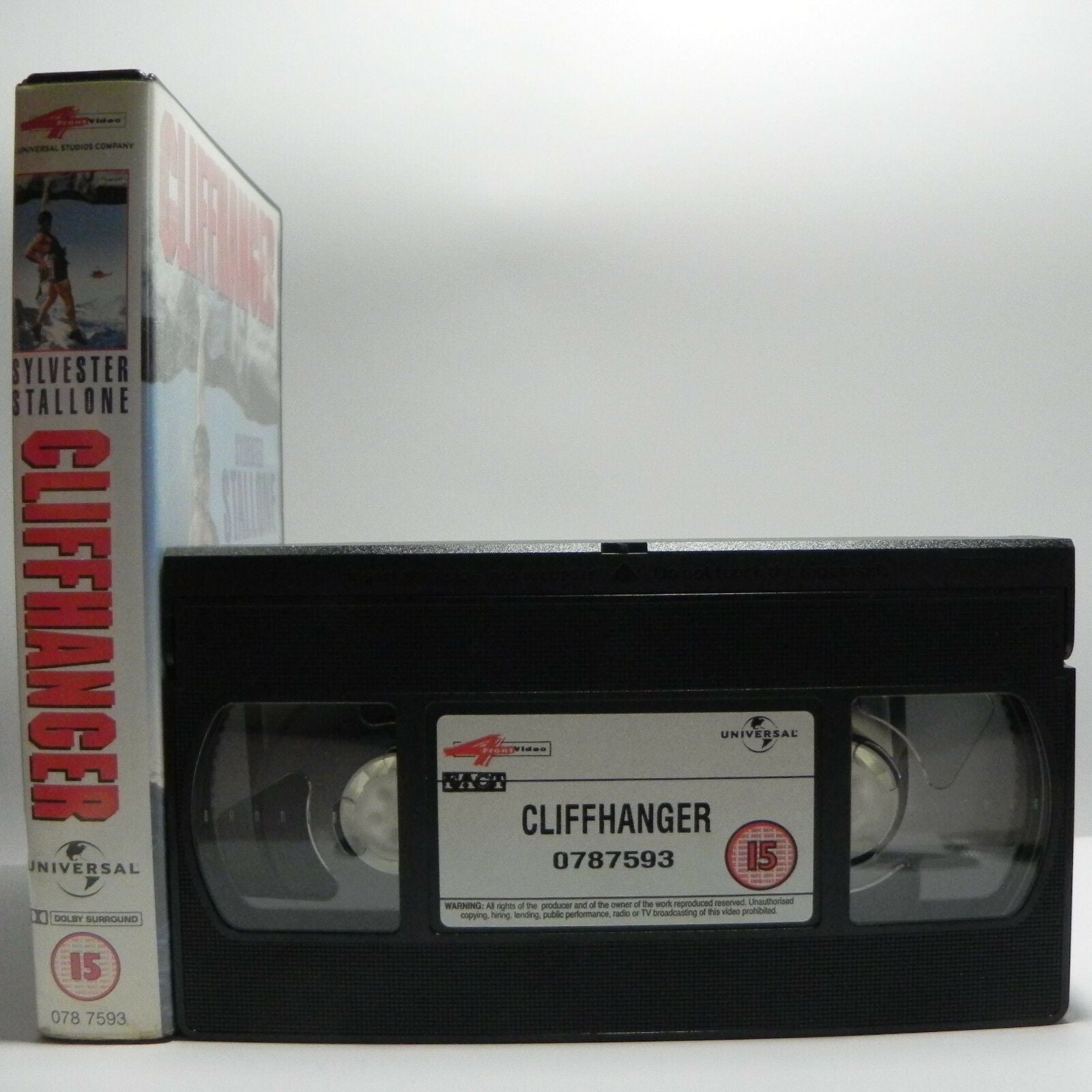 Cliffhanger: (1993) Sylvester Stallone/John Lithgow - Universal - Action - VHS-