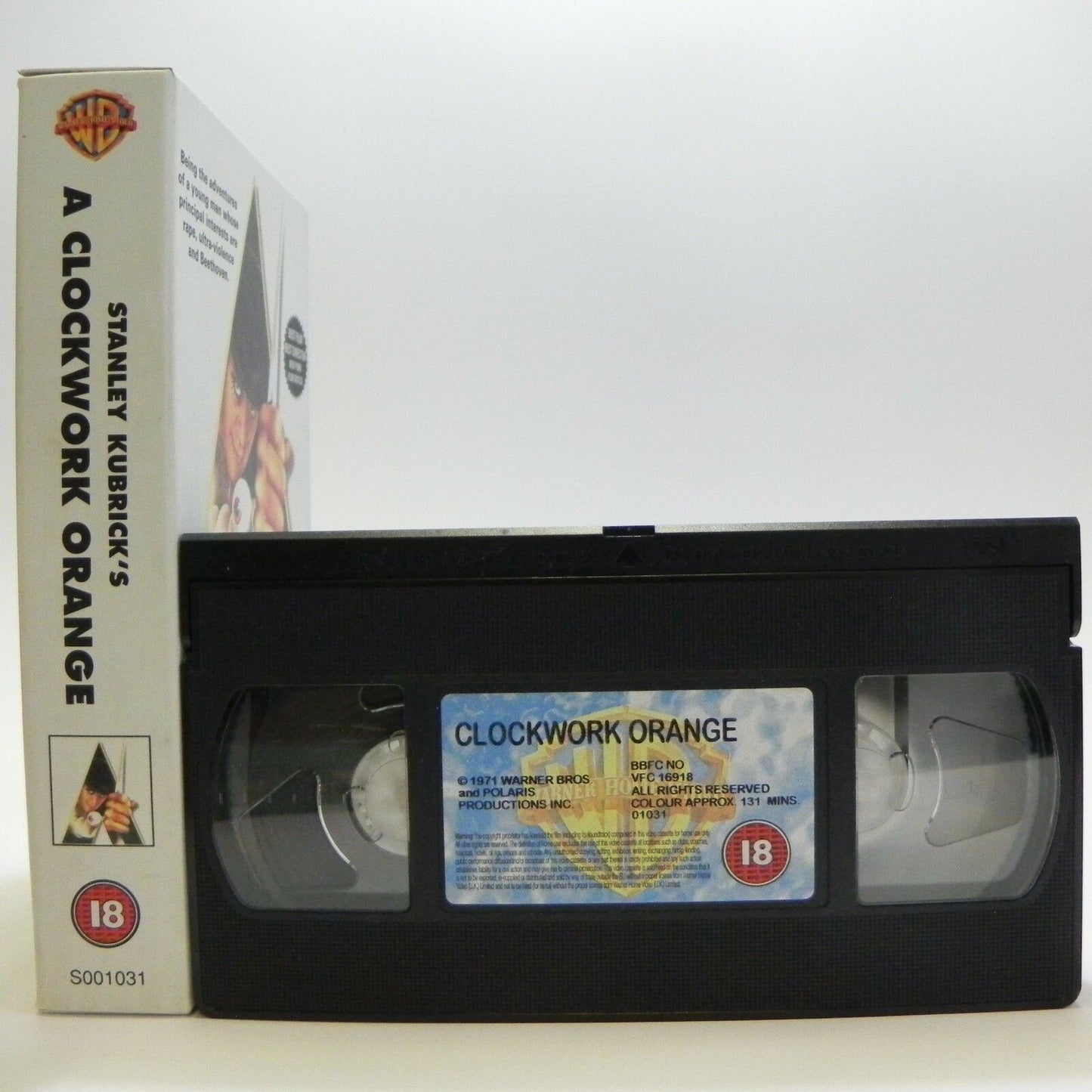 Clockwork Orange: By S.Kubrick - Classic Drama - Widescreen - M.McDowell - VHS-