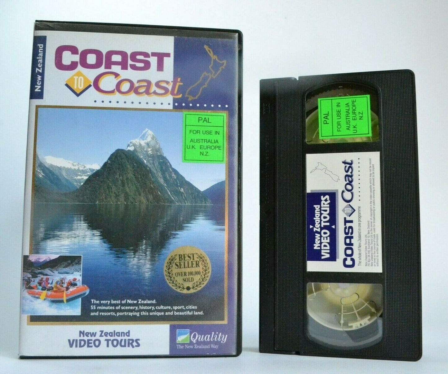 Coast To Coast: New Zealand Video Tour - Cape Reinga - Auckland - Picton - VHS-