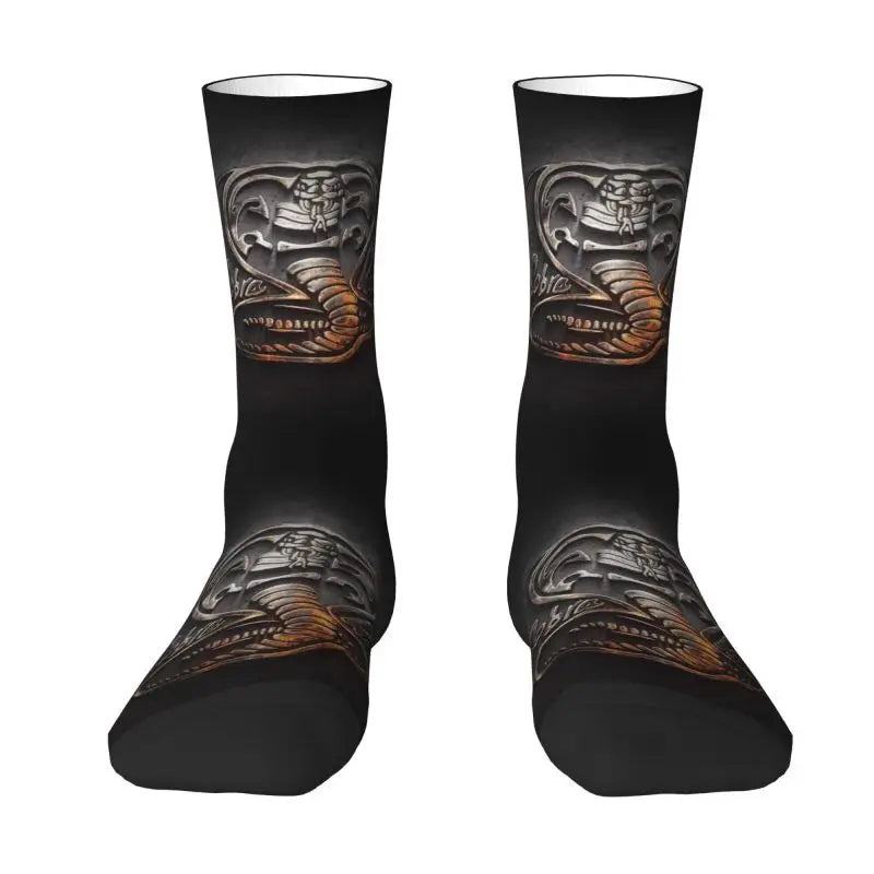 Cobra Kai Dress Socks - Men's & Women's Novelty - Karate Kid Film Inspired - Warm Funny Crew Socks-14-Crew Socks-