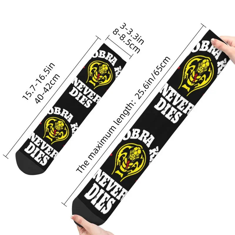 Cobra Kai Dress Socks - Men's & Women's Novelty - Karate Kid Film Inspired - Warm Funny Crew Socks-