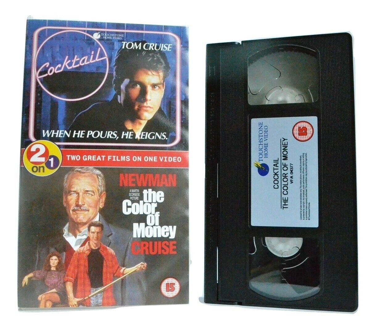 Cocktail/The Color Of Money: Movie Double Feature - Drama - Tom Cruise - Pal VHS-