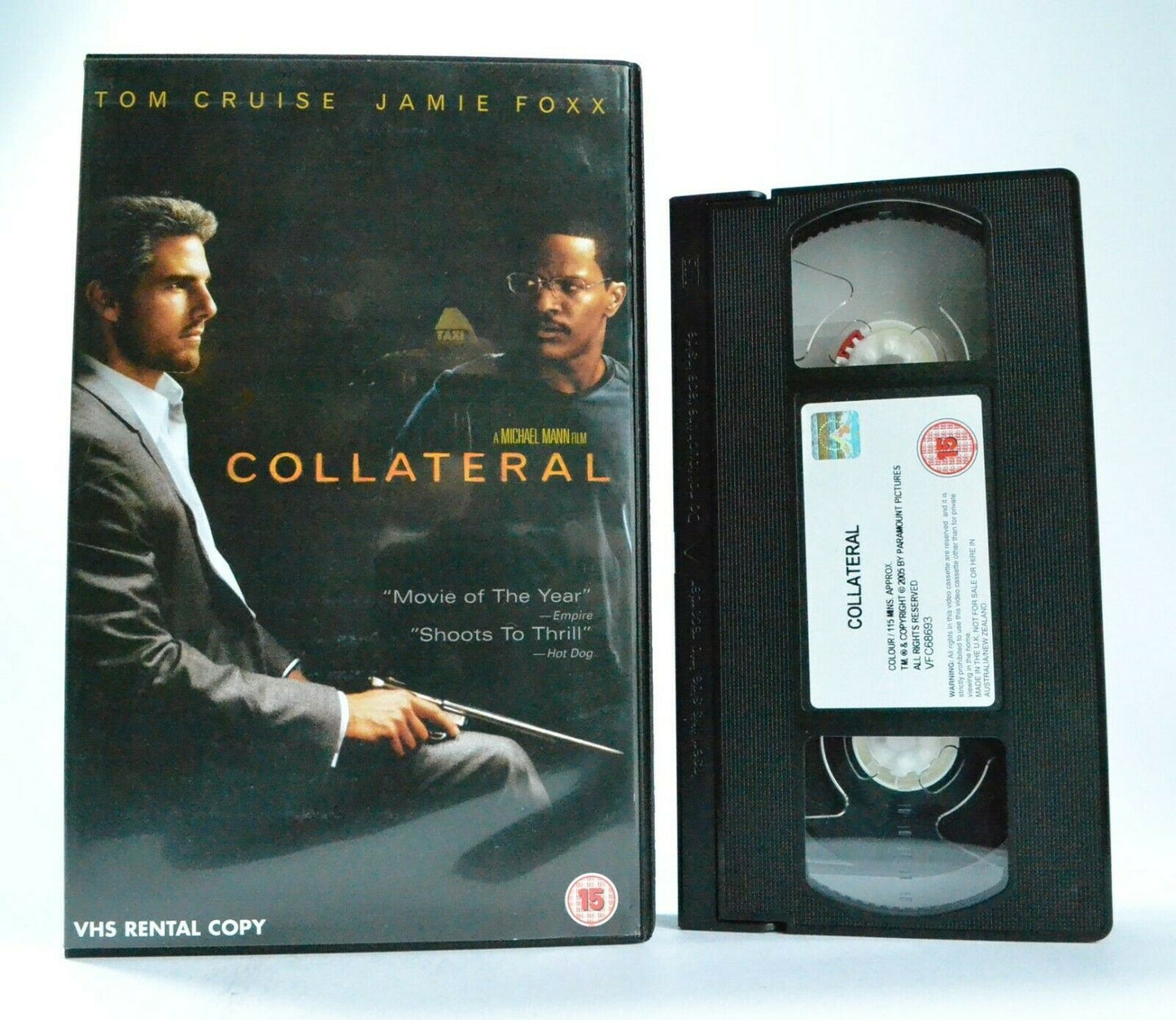 Collateral: Film By M.Mann - Neo-Noir Thriller - Tom Cruise/Jaime Foxx - Pal VHS-