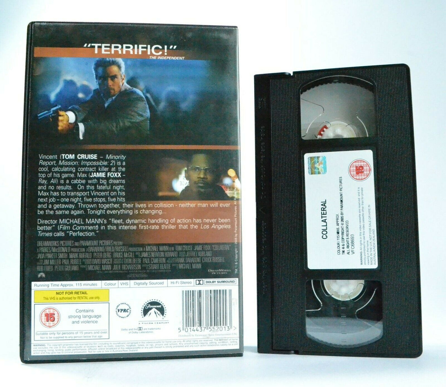 Collateral: Film By M.Mann - Neo-Noir Thriller - Tom Cruise/Jaime Foxx - Pal VHS-