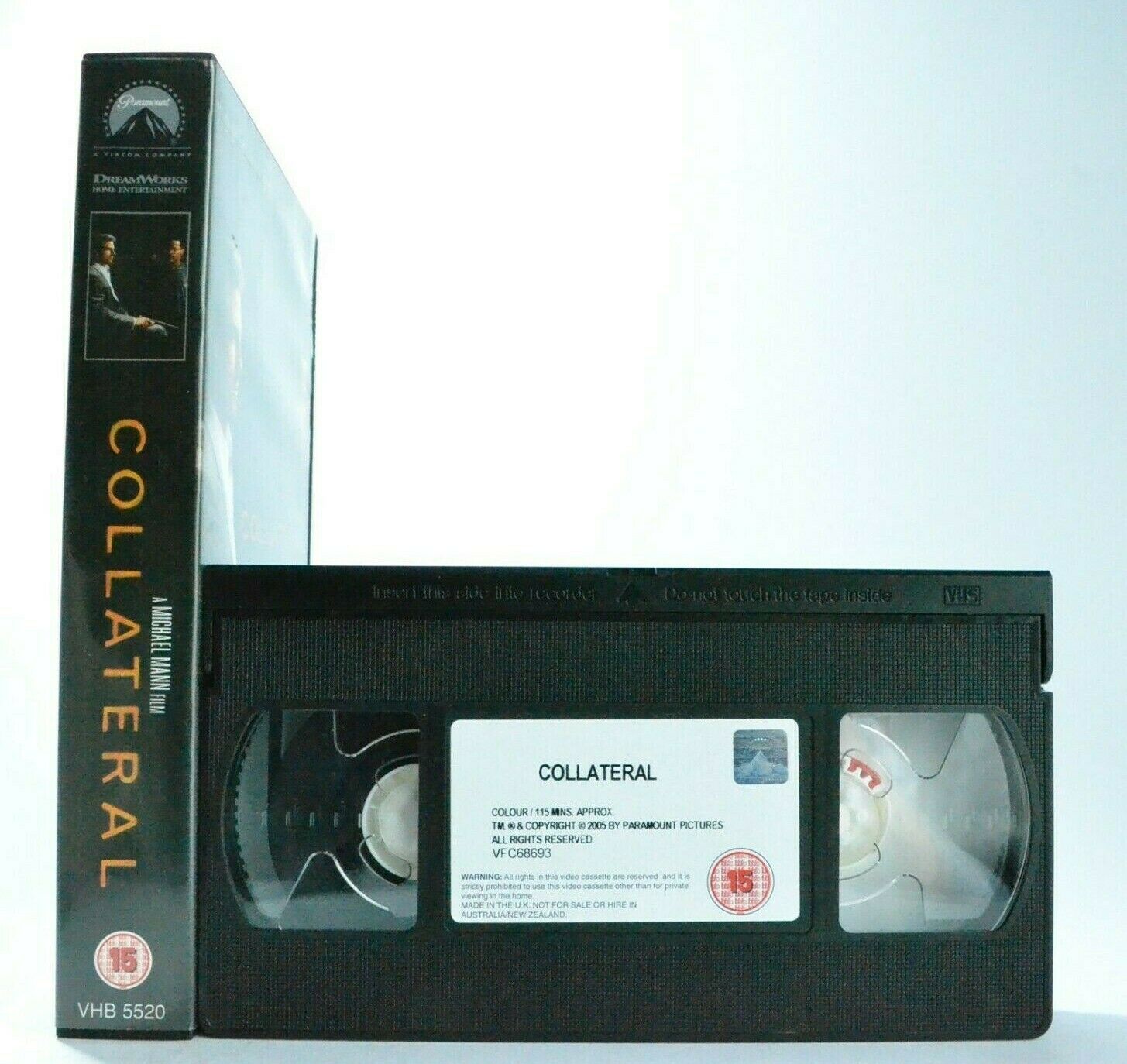 Collateral: Film By M.Mann - Neo-Noir Thriller - Tom Cruise/Jaime Foxx - Pal VHS-