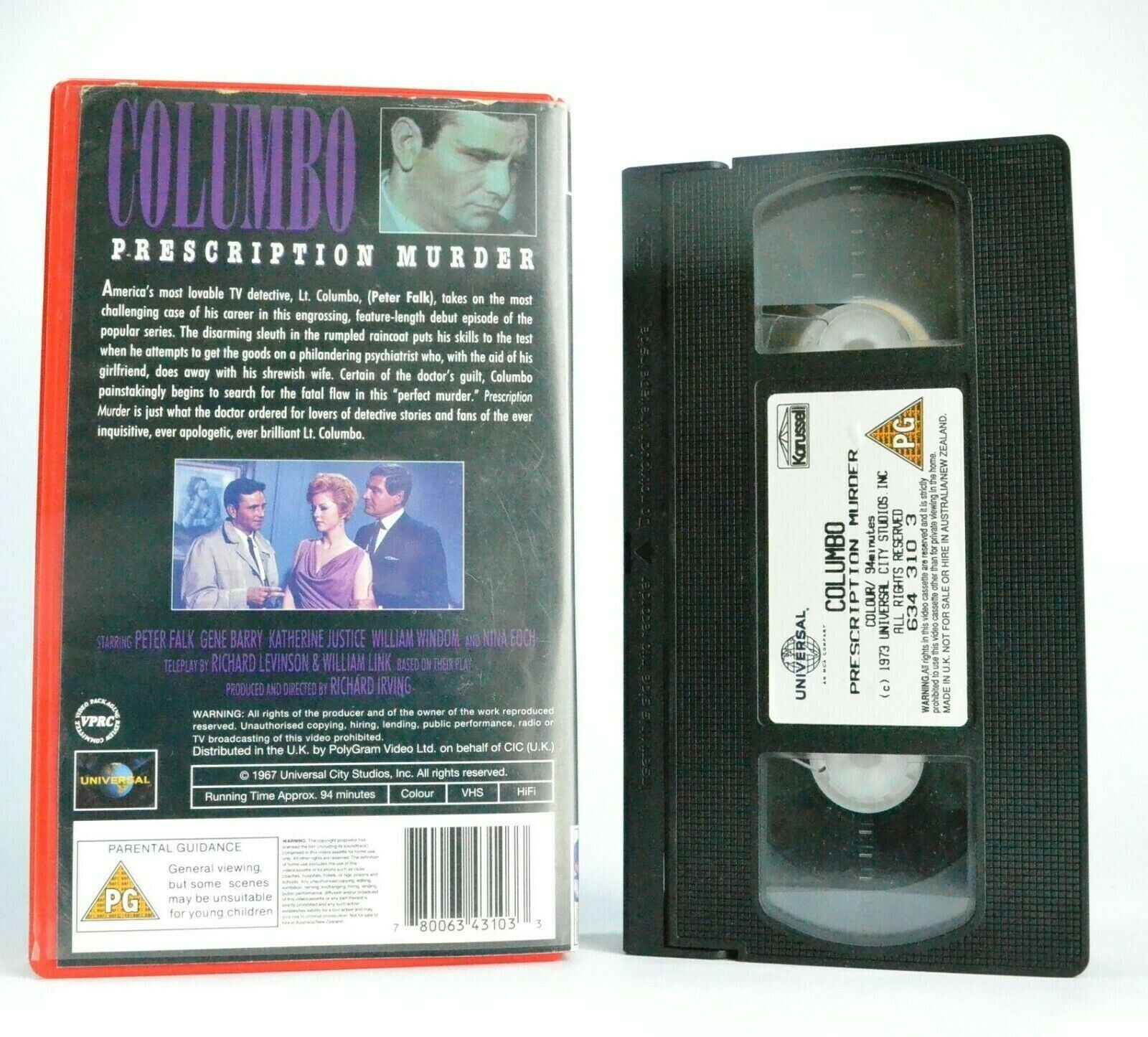 Columbo: Prescription Murder - The Pilot - Classic TV Series - Peter Falk - VHS-