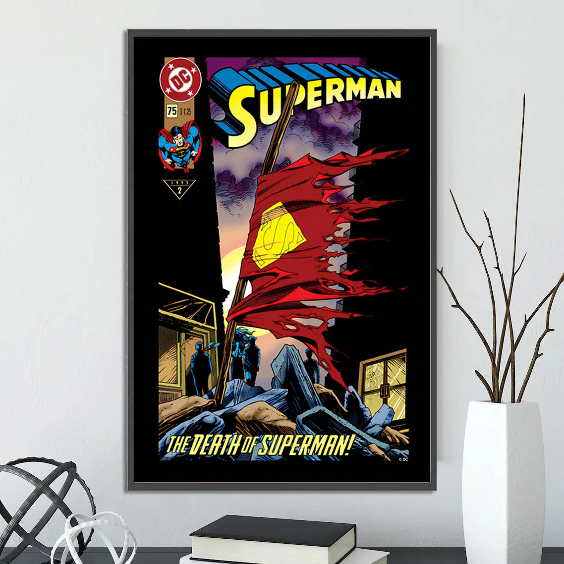 Comic Book Cover Posters - Self-Adhesive Home Decoration Movie Figures Wall Art Superman Cartoon Decor-33-24-1-50x75cm Unframed-CHINA