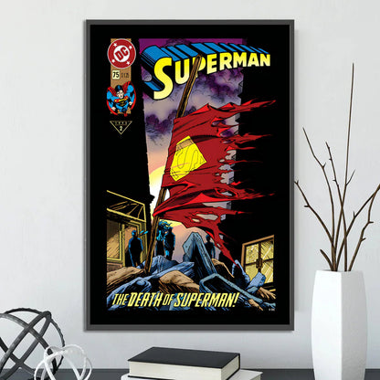 Comic Book Cover Posters - Self-Adhesive Home Decoration Movie Figures Wall Art Superman Cartoon Decor-33-24-1-50x75cm Unframed-CHINA