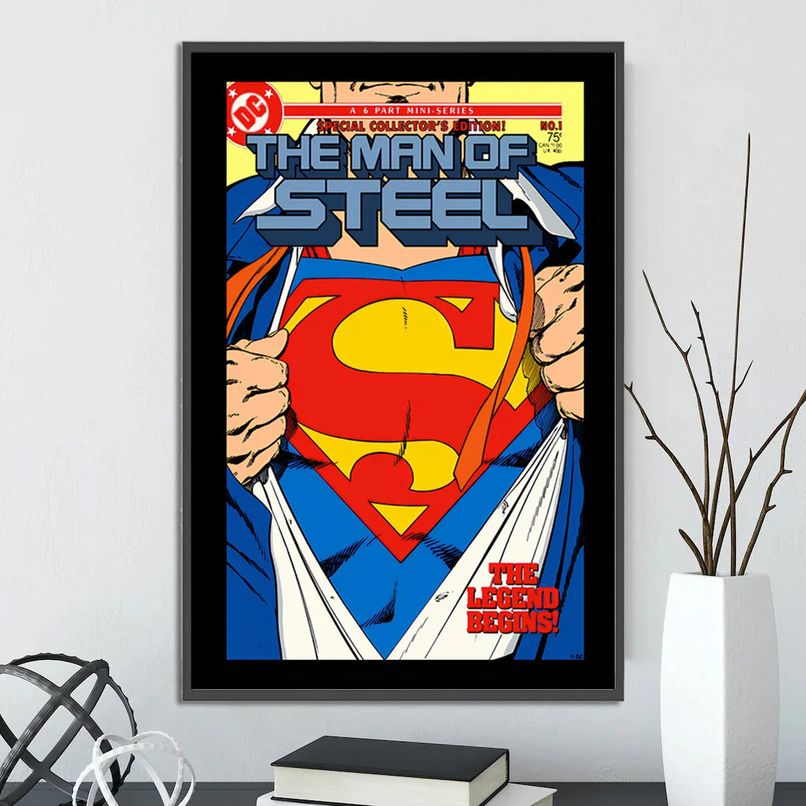 Comic Book Cover Posters - Self-Adhesive Home Decoration Movie Figures Wall Art Superman Cartoon Decor-33-24-3-50x75cm Unframed-CHINA