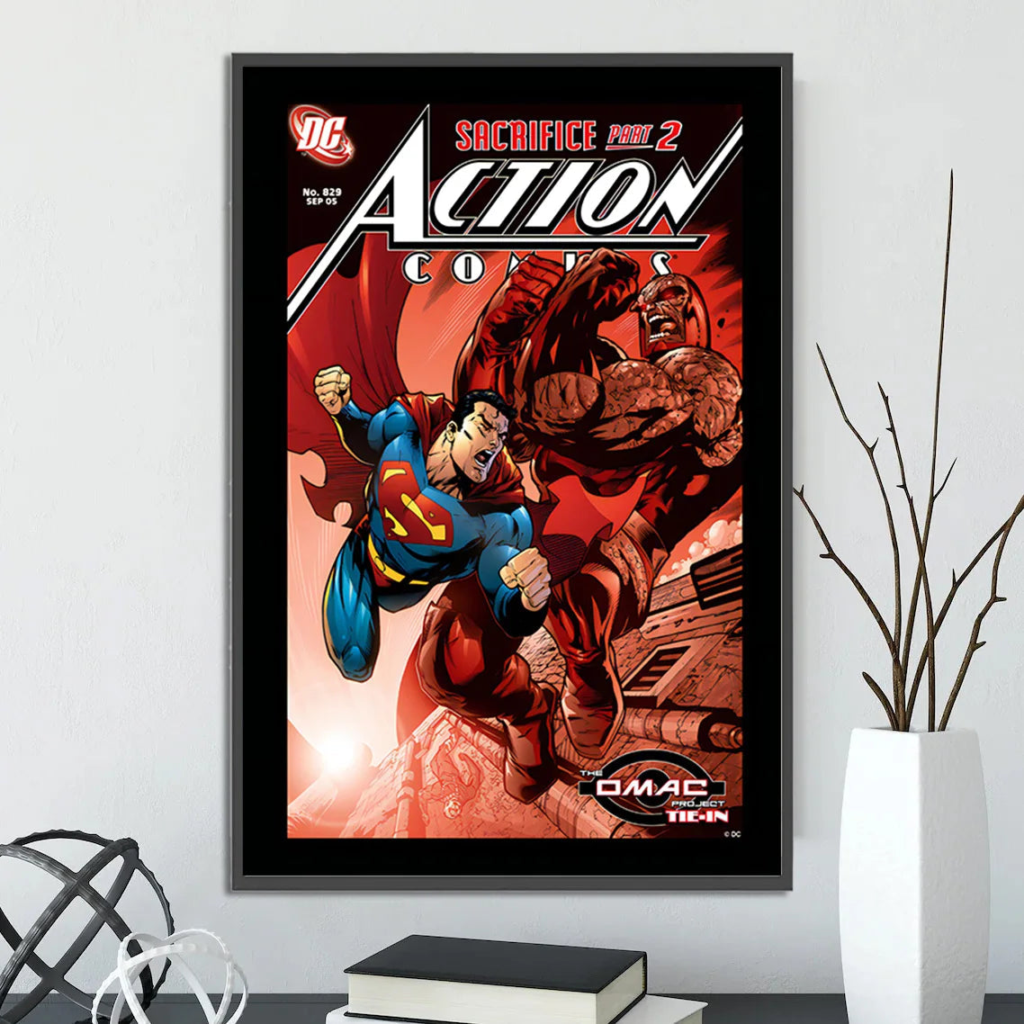 Comic Book Cover Posters - Self-Adhesive Home Decoration Movie Figures Wall Art Superman Cartoon Decor-33-24-5-50x75cm Unframed-CHINA