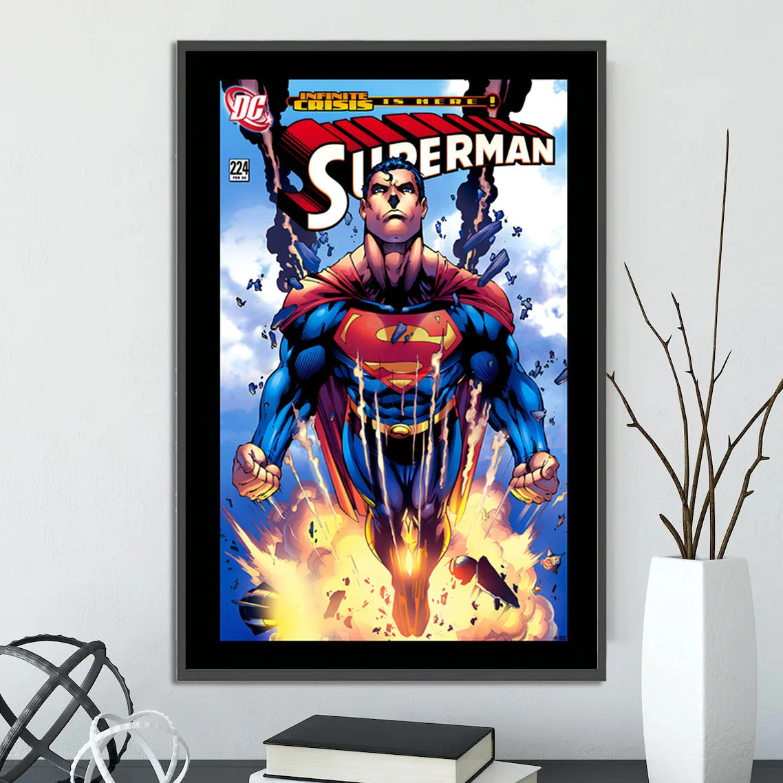 Comic Book Cover Posters - Self-Adhesive Home Decoration Movie Figures Wall Art Superman Cartoon Decor-33-24-6-50x75cm Unframed-CHINA