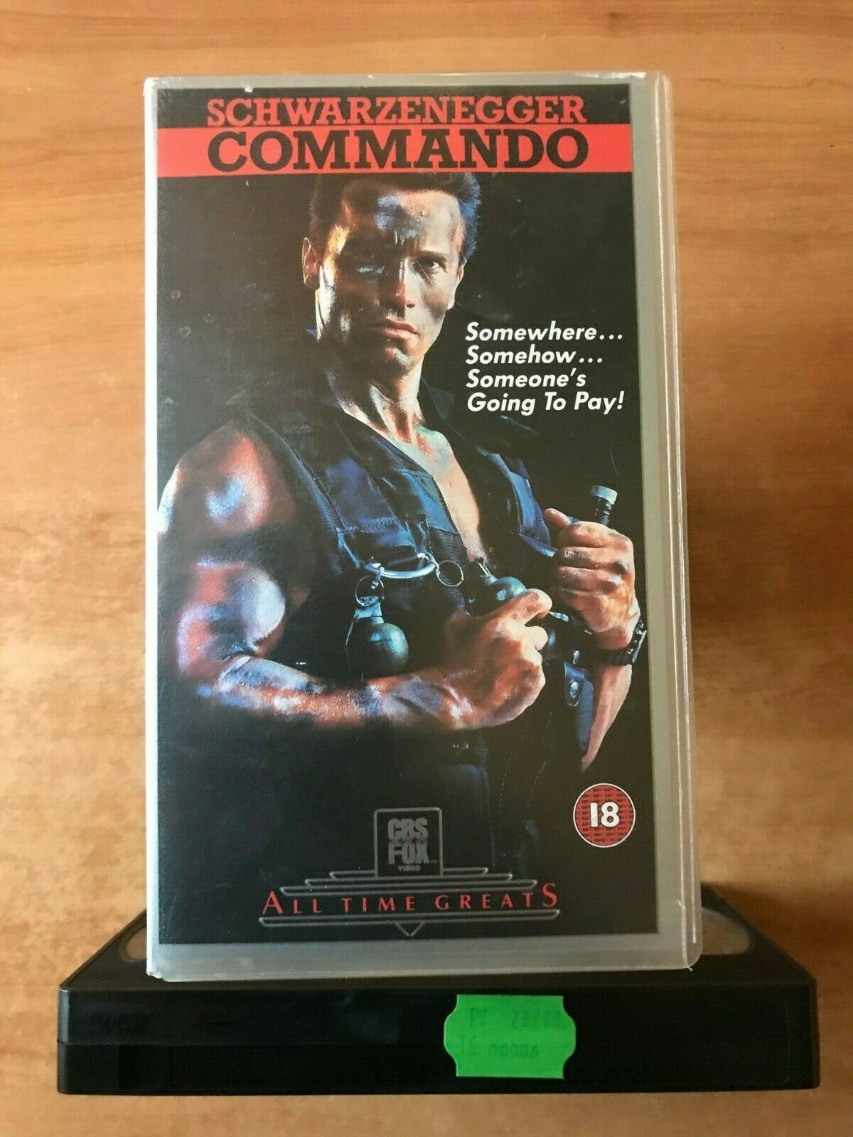 Commando (1987); [CBS/FOX]: High Octan Action - Arnold Schwarzenegger - Pal VHS-