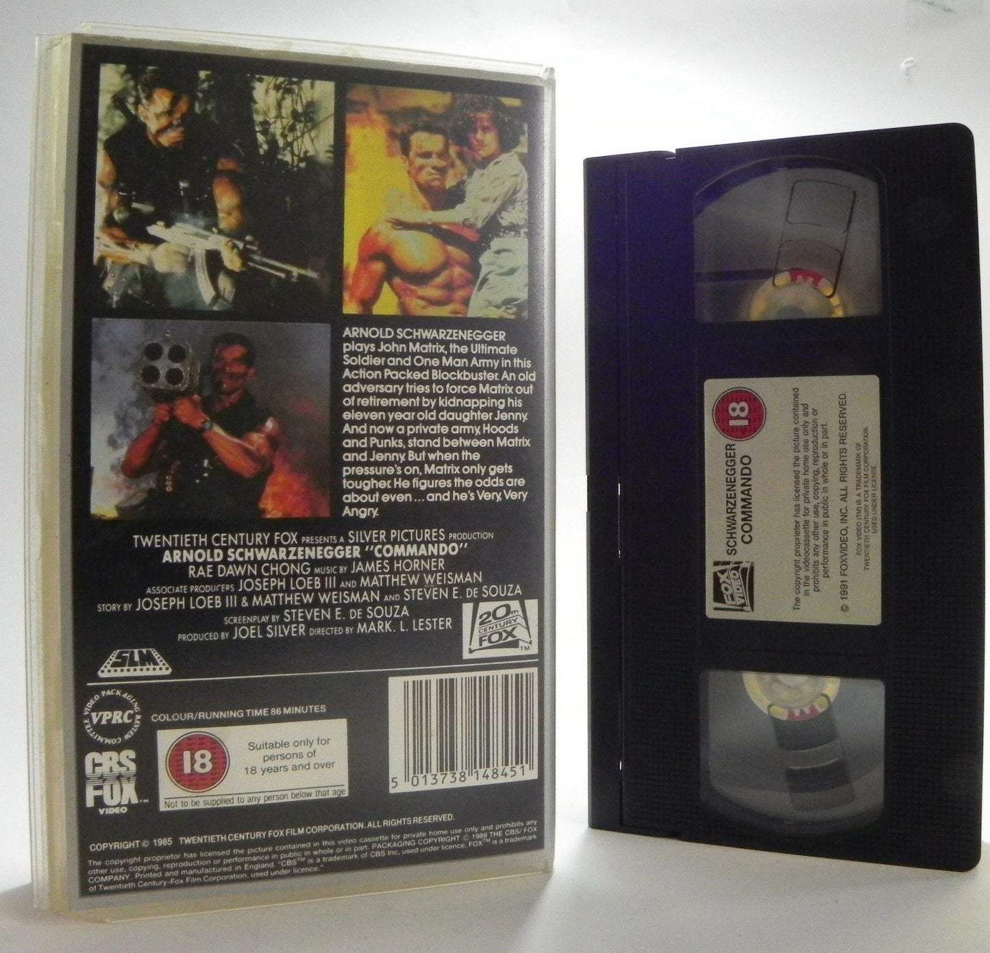 Commando - Schwarzenegger - Original 1989 - CBS Release - Small Box - Pal - VHS-