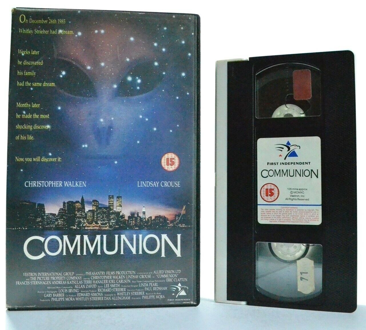 Communion - Christopher Walken - Greys - Alien SCI-FI Thriller - Large Box VHS-