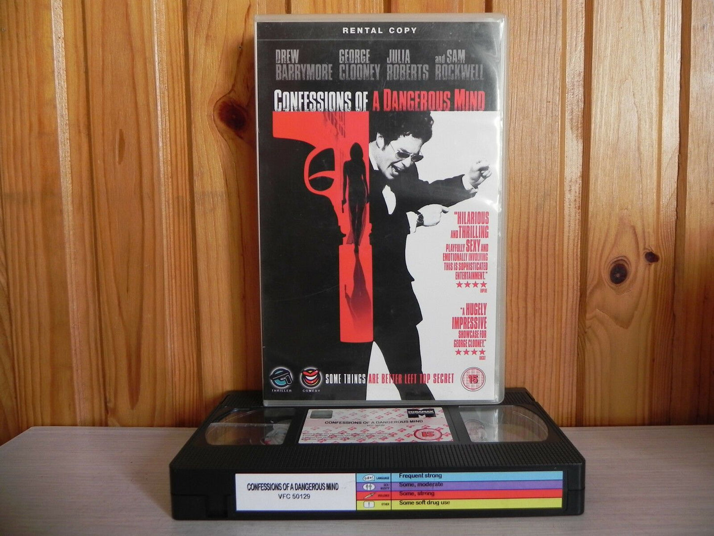 Confessions Of A Dangerous Mind - Hitman Action Drama - Big Box Rental - Pal VHS-