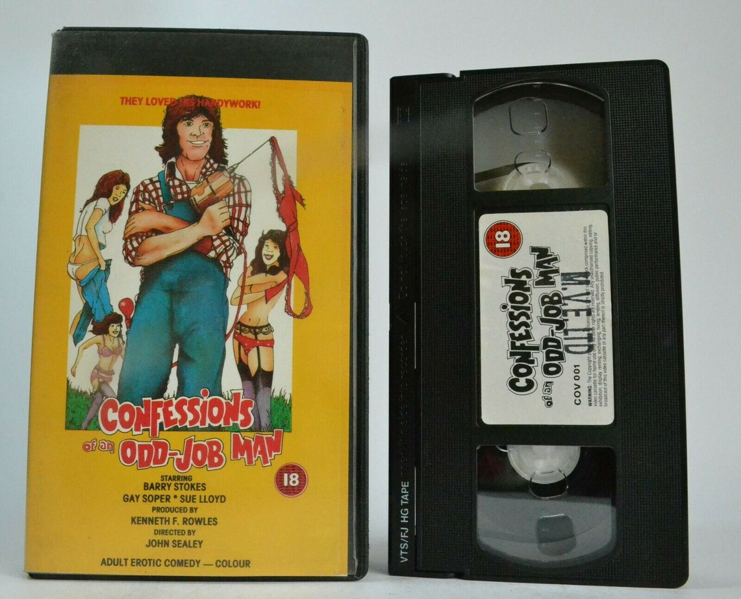 Confessions Of An Odd-Job Man (1976) - Adult Comedy - Barry Stokes - Pal VHS-