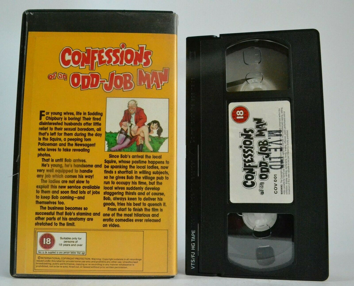 Confessions Of An Odd-Job Man (1976) - Adult Comedy - Barry Stokes - Pal VHS-