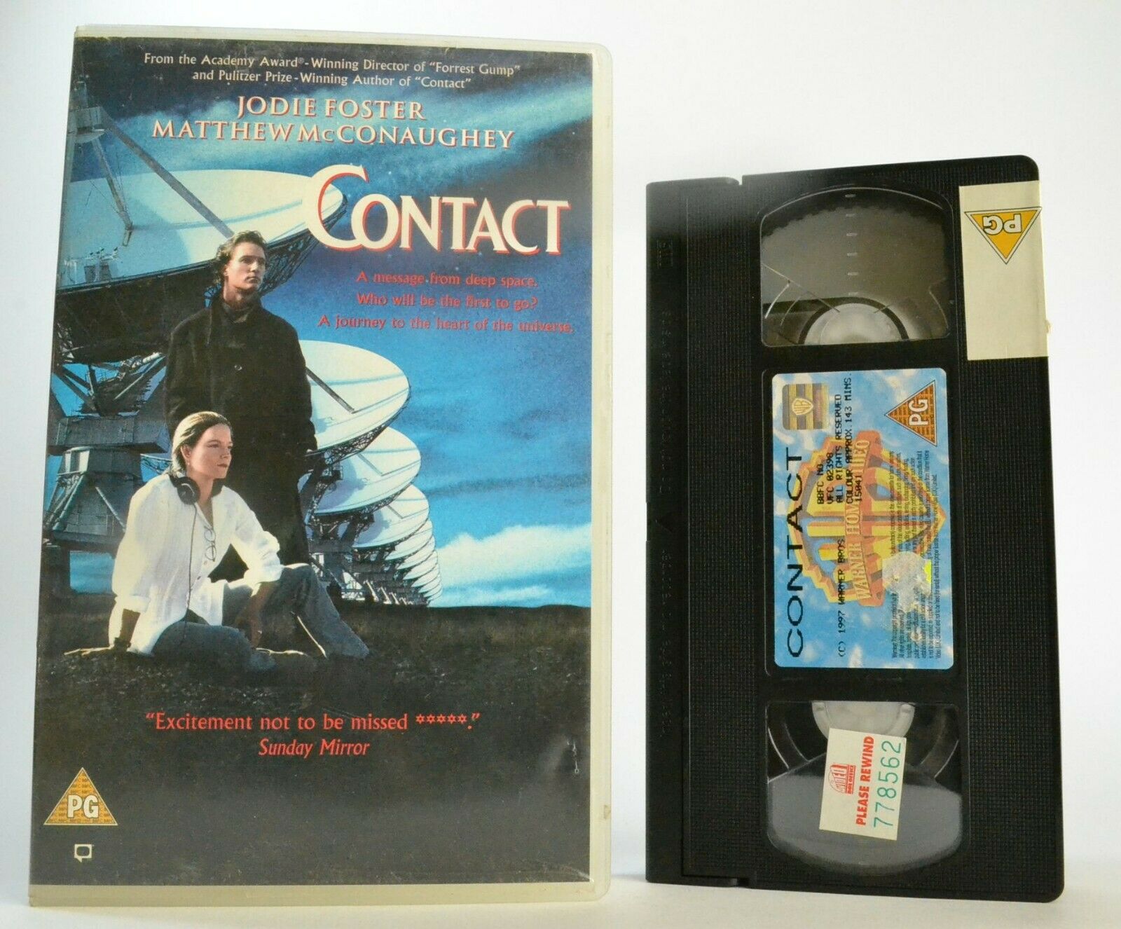 Contact; [Free Postcard]: Outer Space Fantasy - Large Box - Jodie Foster - VHS-