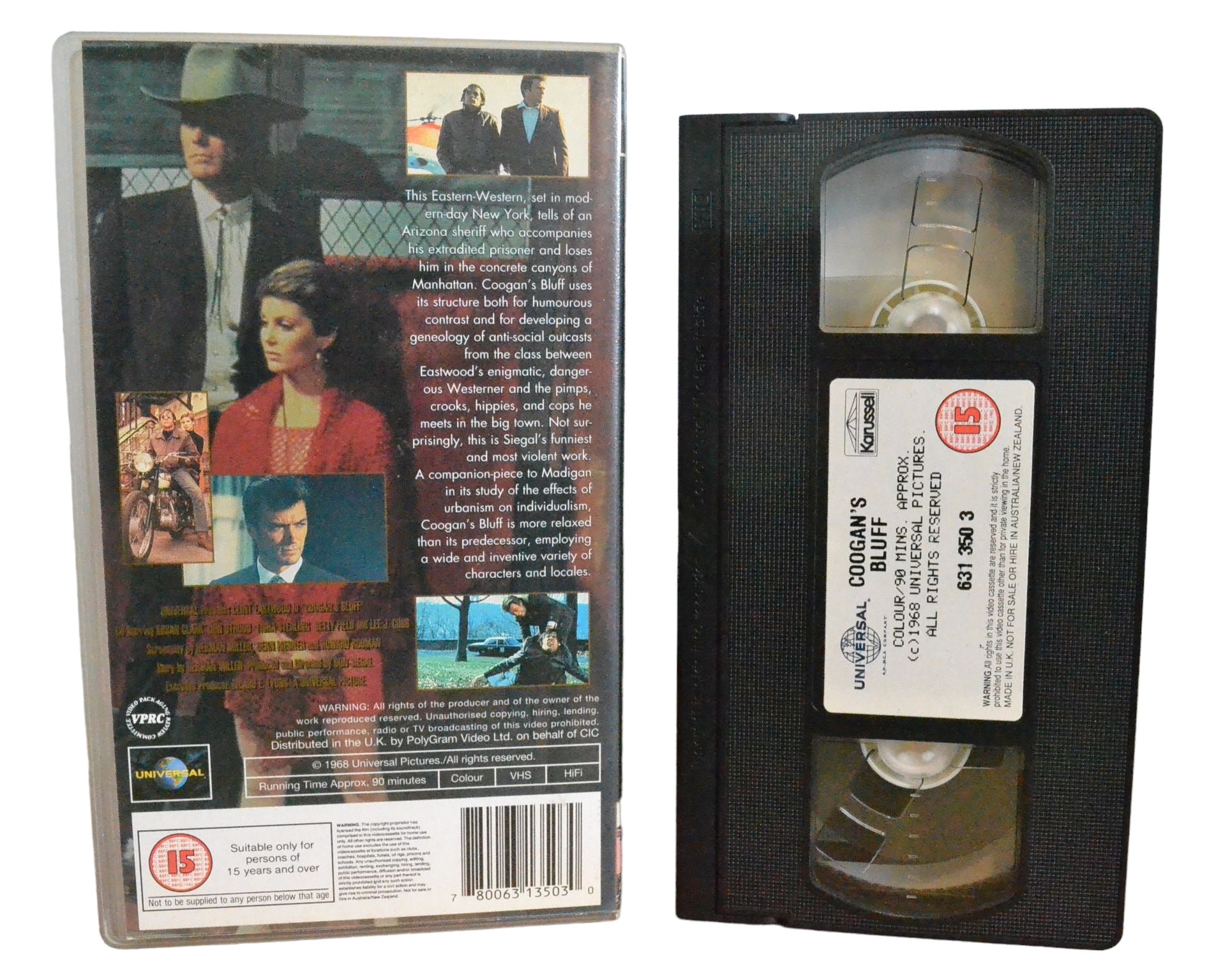 Coogan's Bluff - Clint Eastwood - Universal Video - 6313503 - Action - Pal - VHS-