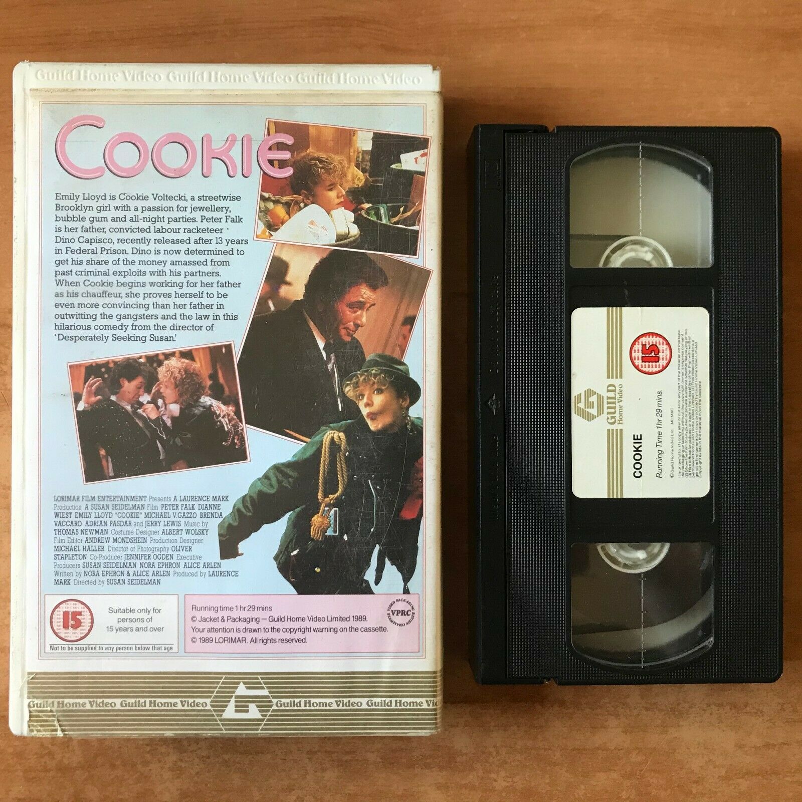 Cookie (1989): Crime Comedy - Guild [Large Box] - Emily Lloyd / Peter Falk - VHS-