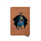 Cool Classic Bat Hero Design Card Holder Wallets Men Women Boy Rfid Leather Short Purse Slim Mini Purse Small Money Bag Gifts-BF432-Brown-