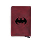 Cool Classic Bat Hero Design Card Holder Wallets Men Women Boy Rfid Leather Short Purse Slim Mini Purse Small Money Bag Gifts-